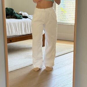 Hollister Ultra High-Rise White Wide Leg Pants